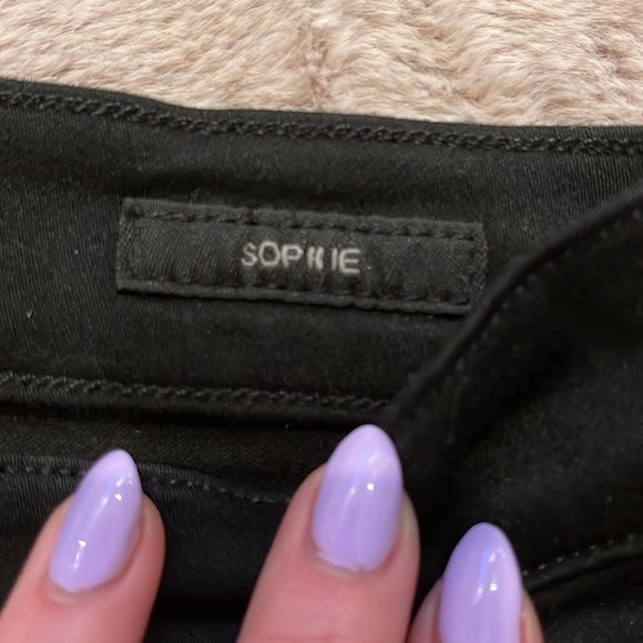 Agolde Black heavily distressed Sophie Skinny jeans sz 28 - Picture 6 of 10